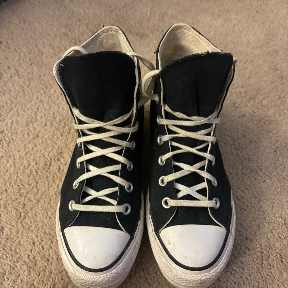 Converse Cream High-Top Sneakers
